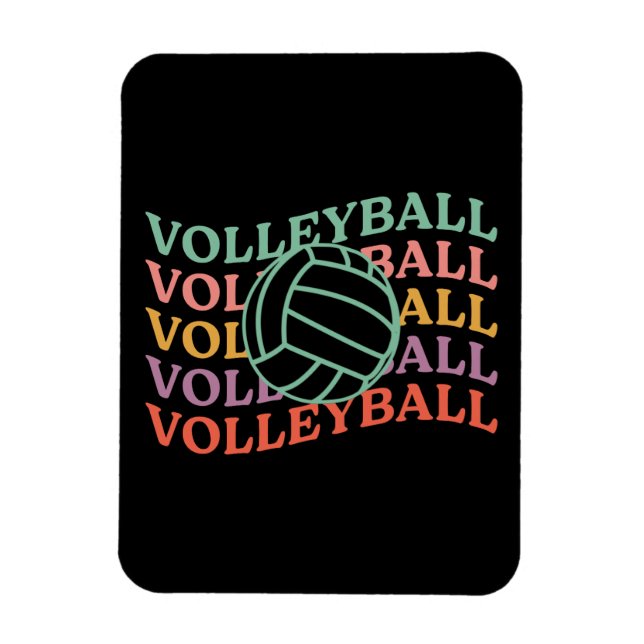 Ímã Esporte Retro de Voleibol (Vertical)