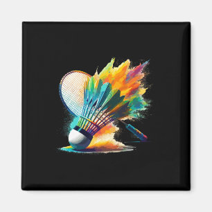 Imã Esportes De Arte Lixada Do Jogador De Badminton Sh