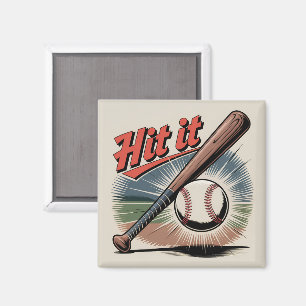 Imã Esportes Retro De Basebol Vintage "Atingi It"