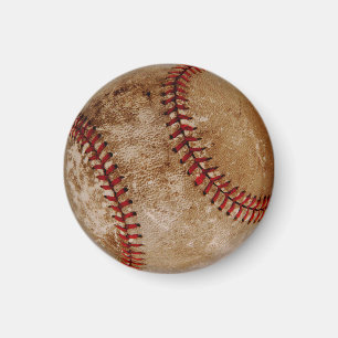 Imã Esportes Vermelhos e Brancos com Bola de Beisebol