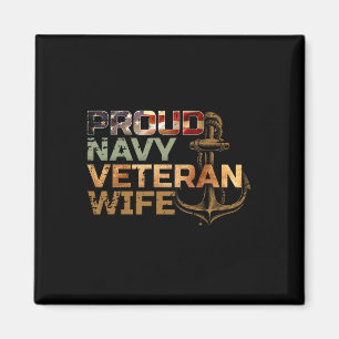 Imã Esposa de Veterano Orgulhosa Bandeira Americana Pa