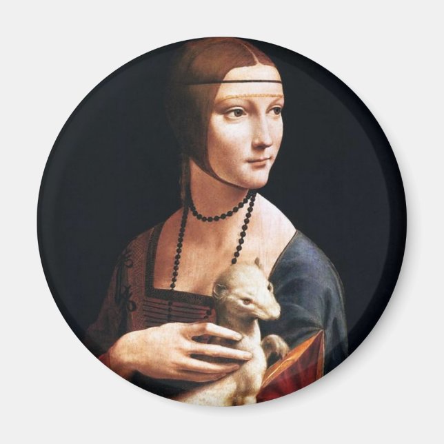 Imã Esposa Leonardo Da Vinci com ímã ermina (Frente)