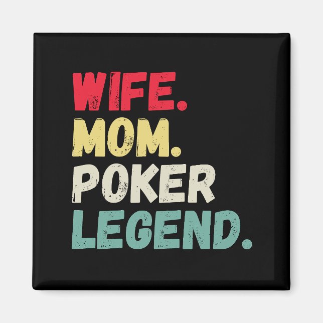 Imã Esposa Mamãe, cartões de lenda de pôquer me segura (Frente)