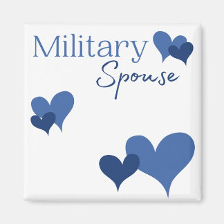 Imã Esposa Militar - Magneta Azul do Coração