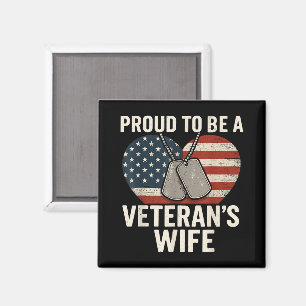 Imã Esposa Orgulhosa de Veterano Dia dos Veteranos Pat