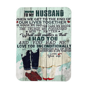 Ímã Esposa Para Meu Marido Presente Carta Para Marid