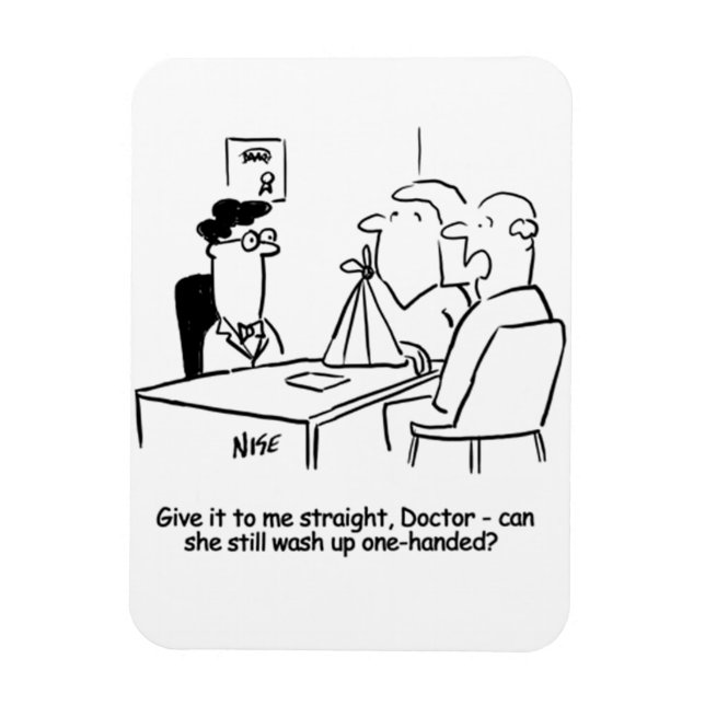 Ímã Esposa tem um Braço Quebrado em um Sling (Vertical)