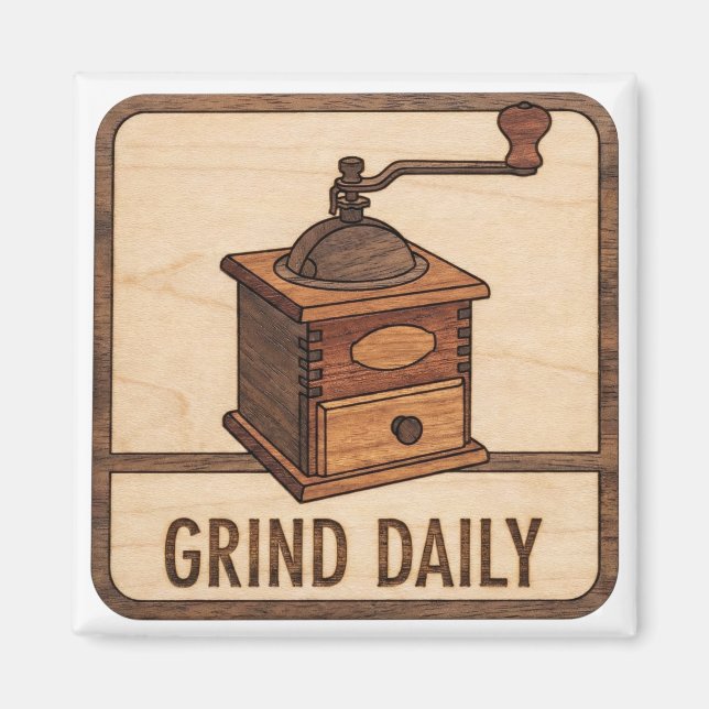 Imã Espresso Shot Wooden Sign (Frente)