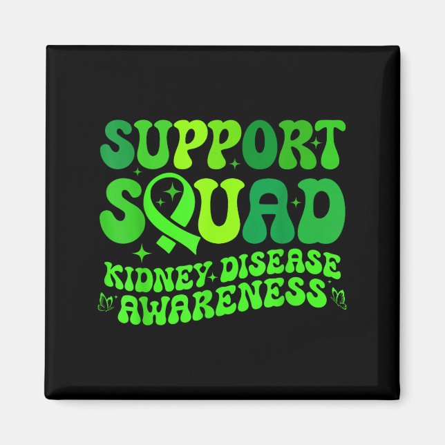 Imã Esquadra de apoio laço verde da doença renal pkdSu (Frente)