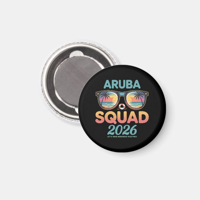 Imã Esquadra de Aruba 2026 Retro (Front/Back)