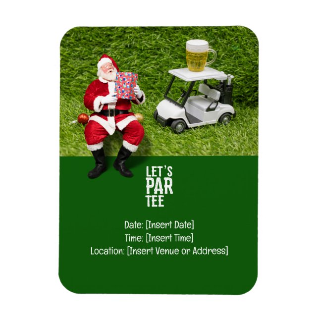 Ímã Esquadra de Natal Santa Claus do Golf Par (Vertical)