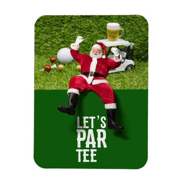 Ímã Esquadra de Natal Santa Claus do Golf Par (Vertical)