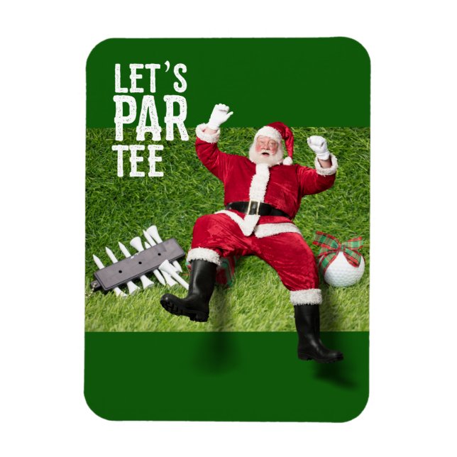 Ímã Esquadra de Natal Santa Claus do Golf Par (Vertical)