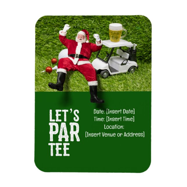 Ímã Esquadra de Natal Santa Claus do Golf Par (Vertical)