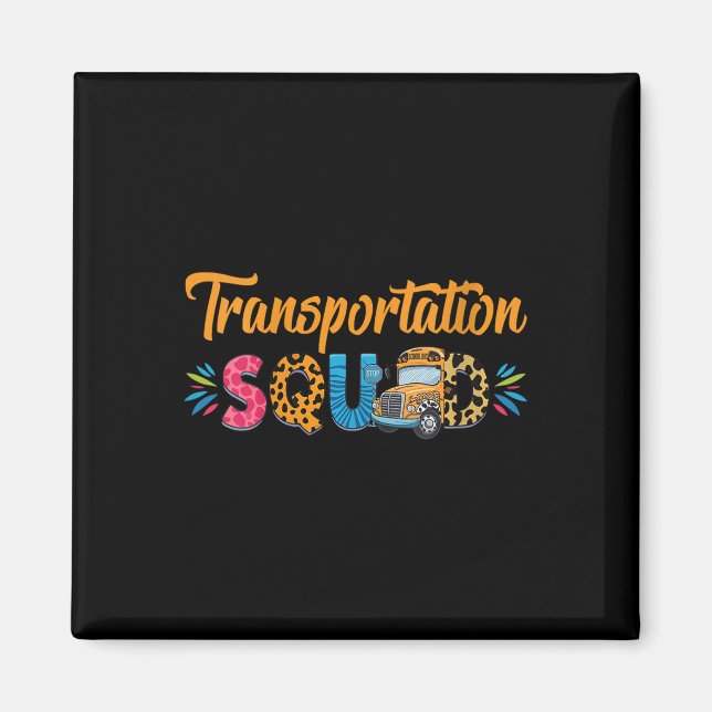 Imã Esquadra de Transporte Feminino De Volta à Escola  (Frente)