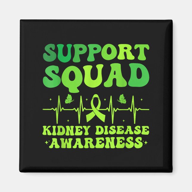 Imã Esquadrão de Apoio Fita Verde _ Doença Renal (Frente)