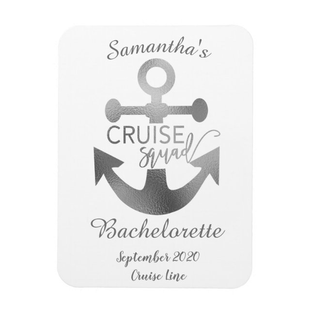 Ímã Esquadrão de Cruzeiros Bachelorette Personalizado (Vertical)