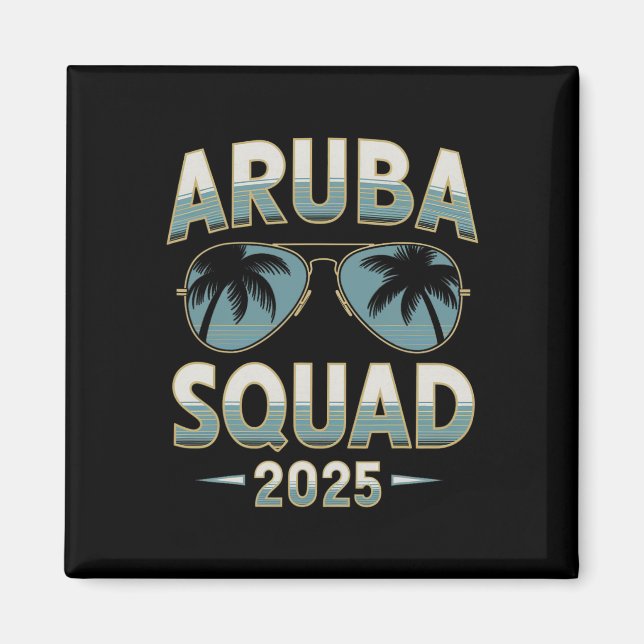 Imã Esquadrão de Férias de Aruba 2025 que Corresponde  (Frente)
