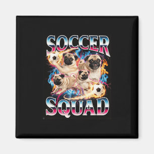 Imã Esquadrão de Futebol Engraçado Meme de Cachorro Re