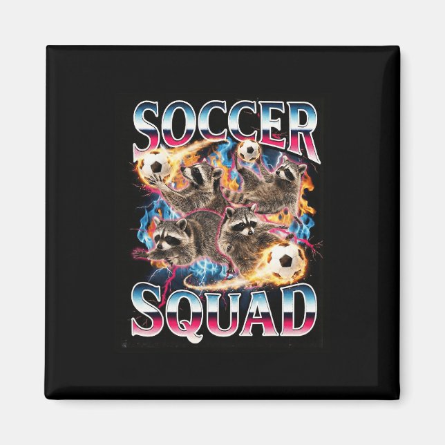 Imã Esquadrão de Futebol Meme Irônico Lixo Panda Diver (Frente)