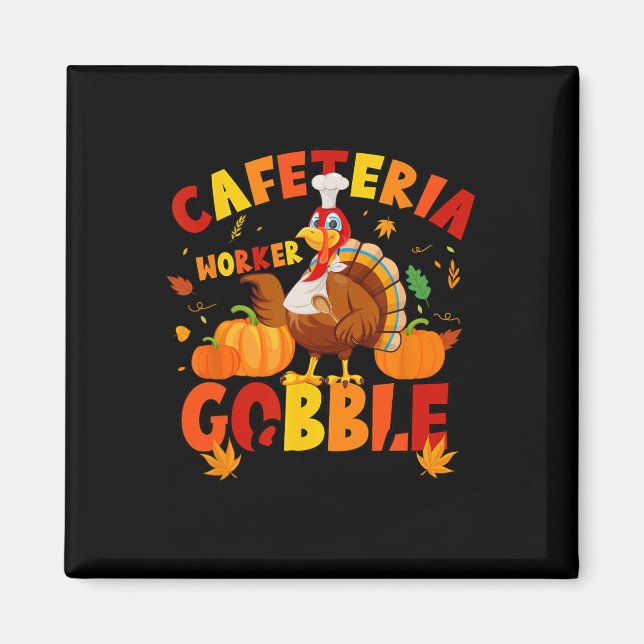 Imã Esquadrão de Gobble do Trabalhador de Cafeteria de (Frente)