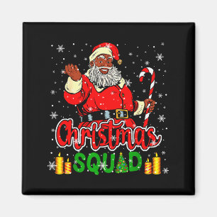 Imã Esquadrão de Natal Papai Noel Afro Homem Orgulhoso