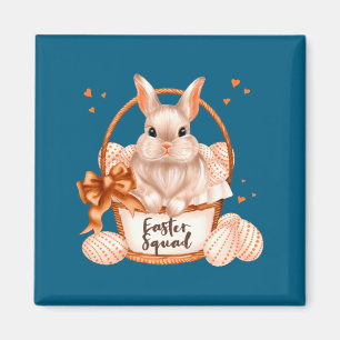 Imã Esquadrão de Páscoa Engraçado Coelho Bunny Pastel