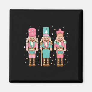 Imã Esquadrão de quebra-nozes rosa vintage para mulher