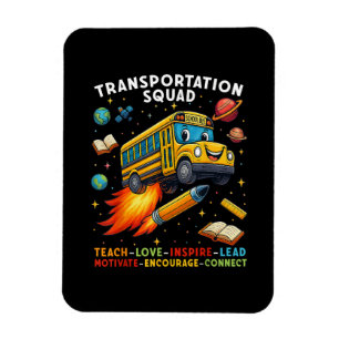 Ímã Esquadrão de Transporte Motorista de Ônibus Escola