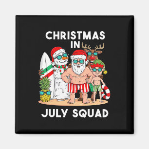 Imã Esquadrão do Natal em Julho Papai Noel e Amigos Ga