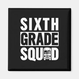 Imã Esquadrão do sexto ano (escola 6 - Texto branco)