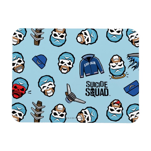 Ímã Esquadrão Suicida | Capitão Boomerang Emoji Patter (Horizontal)