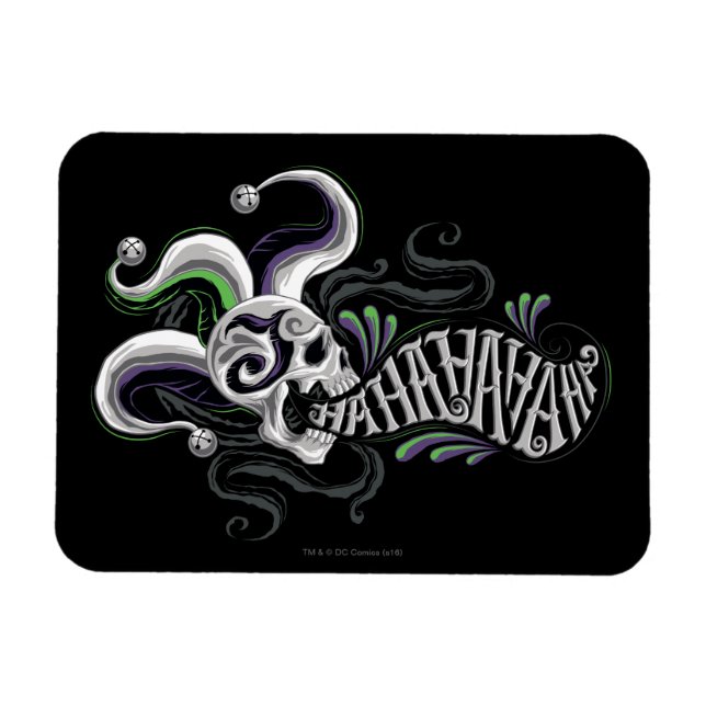 Ímã Esquadrão Suicida | Caveira-Joker - Haha (Horizontal)