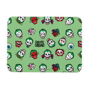 Ímã Esquadrão Suicida   Coringa Emoji Pattern