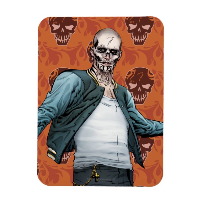 Ímã Esquadrão Suicida | El Diablo Comic Book Art (Vertical)