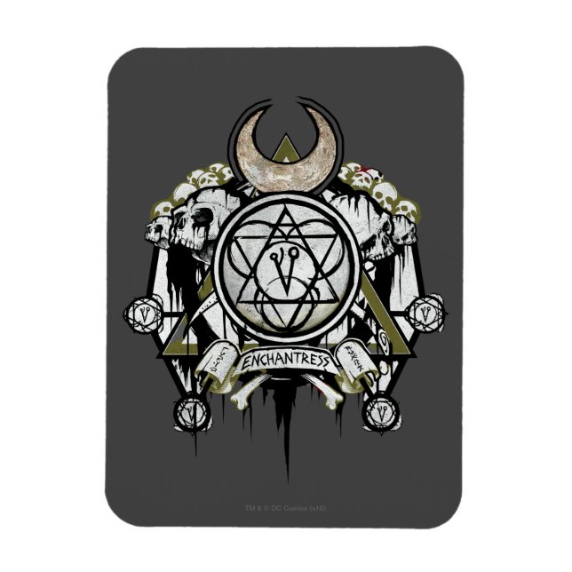 Ímã Esquadrão Suicida | Enchantress Símbolos Tatuagem (Vertical)