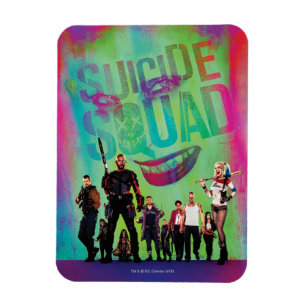 Ímã Esquadrão Suicida Green Joker & Squad Movie Pos