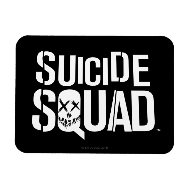 Ímã Esquadrão Suicida | Logotipo branco (Horizontal)