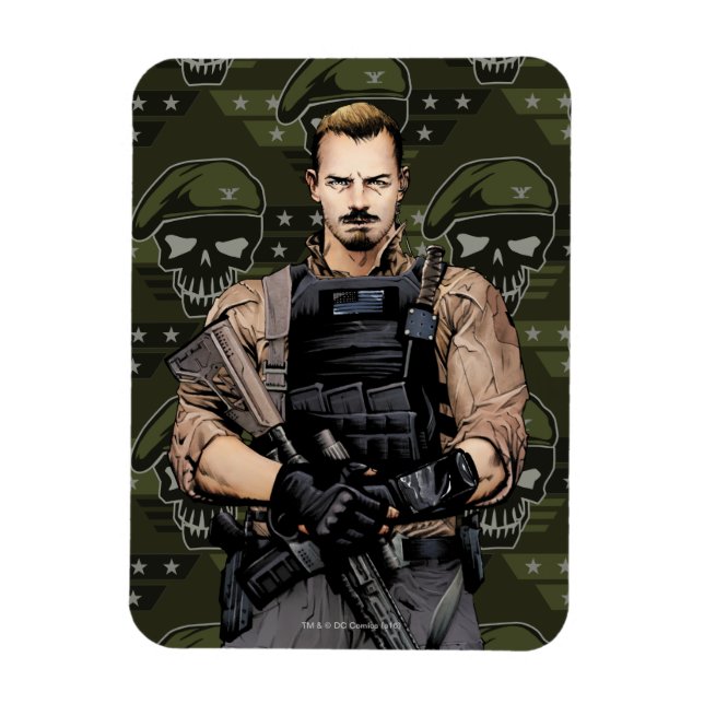 Ímã Esquadrão Suicida | Rick Flag Quic Book Art (Vertical)