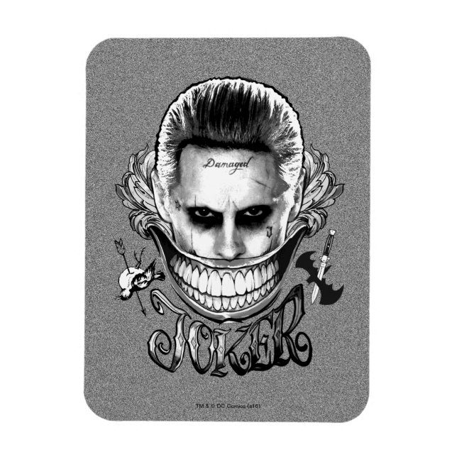 Ímã Esquadrão Suicida | Sorriso de Joker (Vertical)