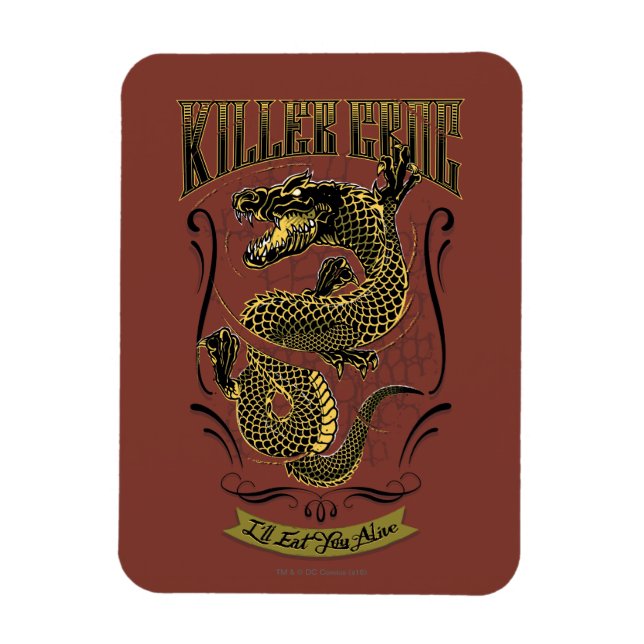 Ímã Esquadrão Suicida | Tatuagem em Croc (Vertical)