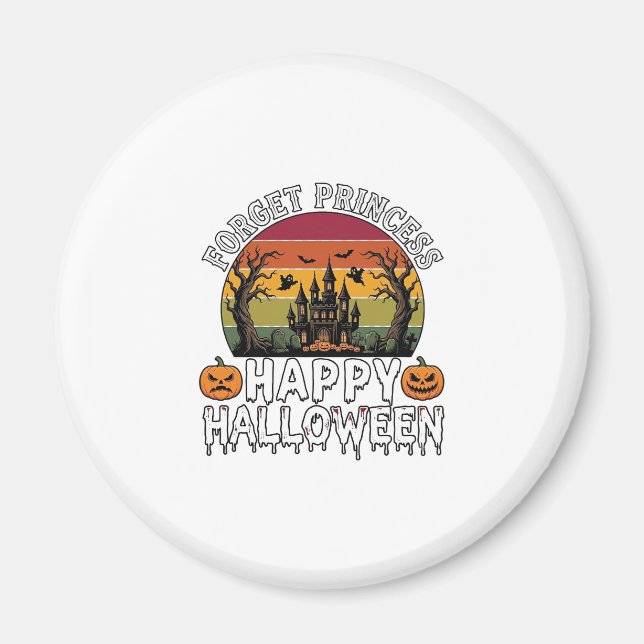 Imã Esqueça Princesa Feliz Halloween Casa Assombrada B (Frente)