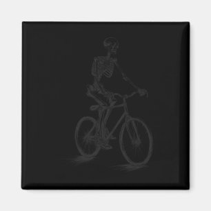 Imã Esqueleto Andando Bicicleta Assustadora Halloween 