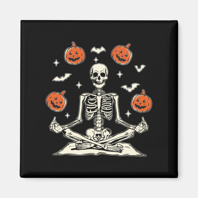 Imã Esqueleto Anti Trump Halloween Manga Longa  (Frente)