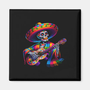 Imã Esqueleto Crânio Divertido Cinco De Mayo Festa Som