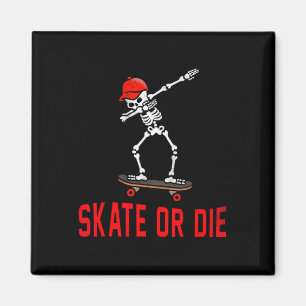 Imã Esqueleto de Dabbing de Skate ou Morra Skateboarde