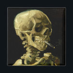 Imã Esqueleto de Fumagem de Van Gogh<br><div class="desc">Magnet com a pintura a óleo de Vincent van Gogh Crânio de um esqueleto com cigarro queimado (1885-86). Um presente excelente para fãs do Poste-impressionismo e da arte holandesa!</div>