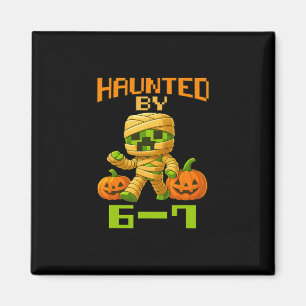 Imã Esqueleto de Halloween Assombrado Número Seis Sete