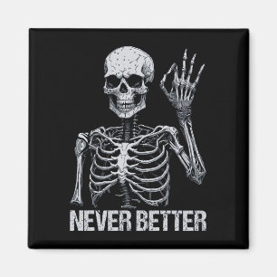 Imã Esqueleto de Halloween - Nunca melhor