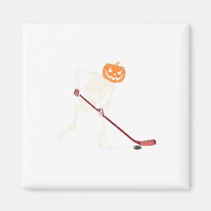 Imã Esqueleto de hóquei no Halloween Jogador Apanhador